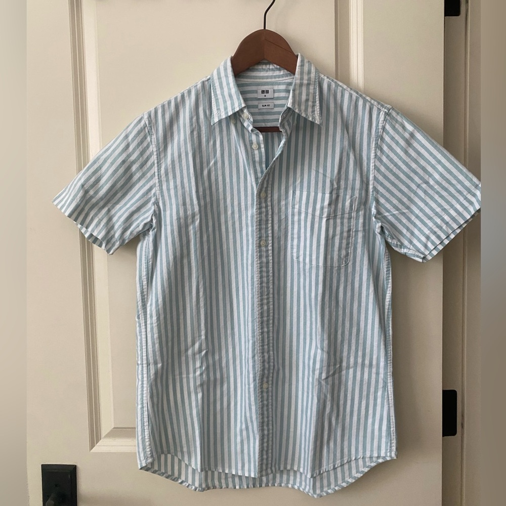 UNIQLO short sleeve button down 100% cotton shirt | size Medium